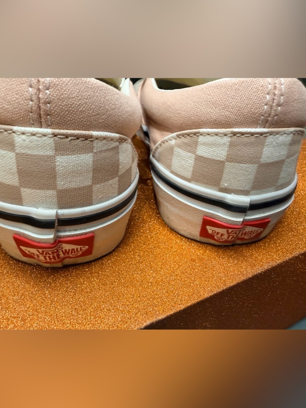 Vans Women’s Classic Slip-On Checkerboard Sneakers - Color:Rose Smoke - Picture 5 of 5